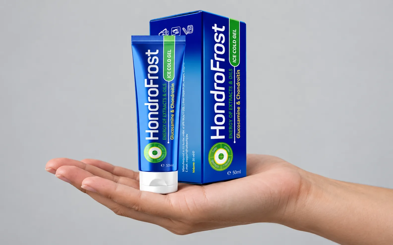 Hondrofrost — Verpackung in der Hand