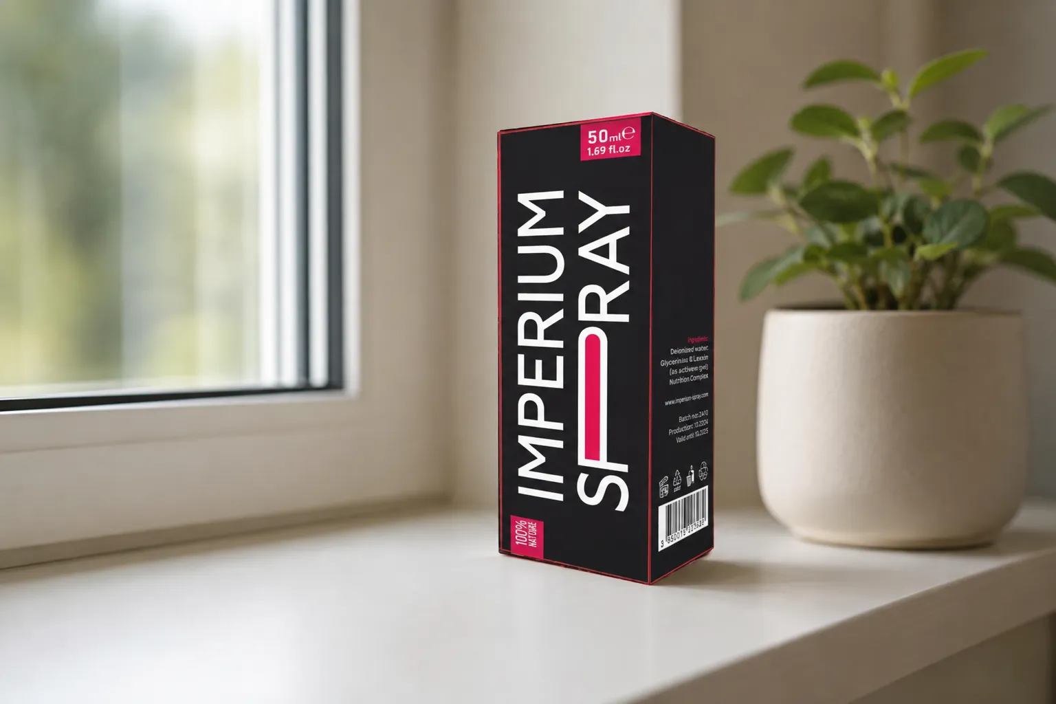 Imperium Spray — Verpackung im Alltag