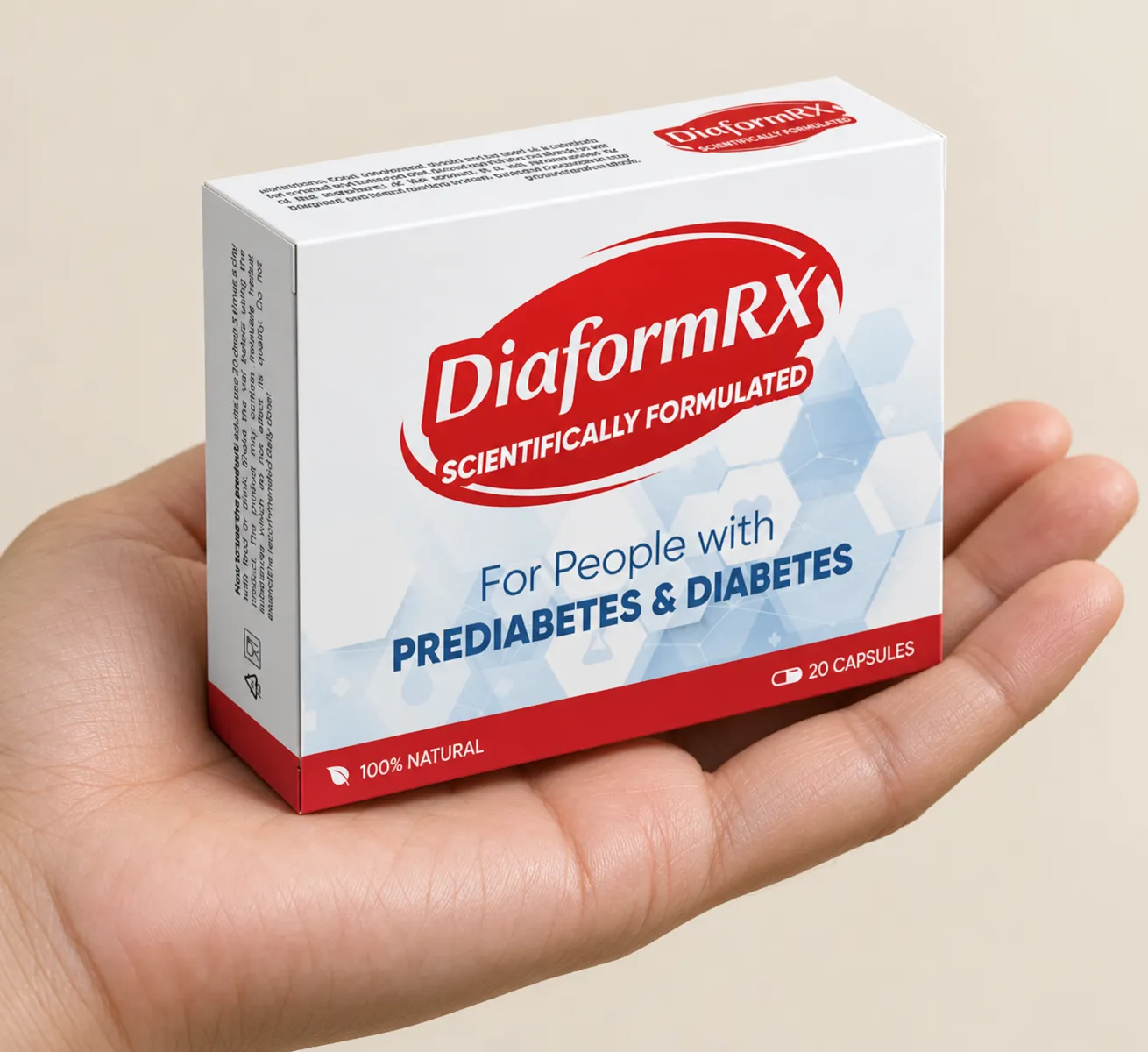 DiaformRX — Verpackung in der Hand