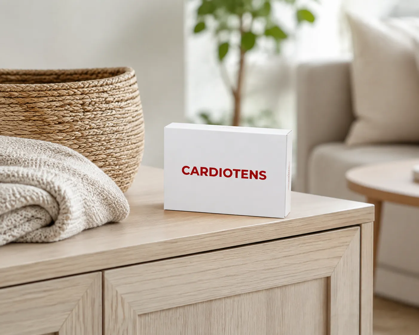 Cardiotens Plus — Verpackung im Alltag
