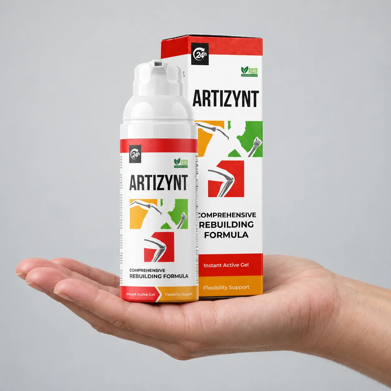 ArtiZynt Gel — Verpackung in der Hand