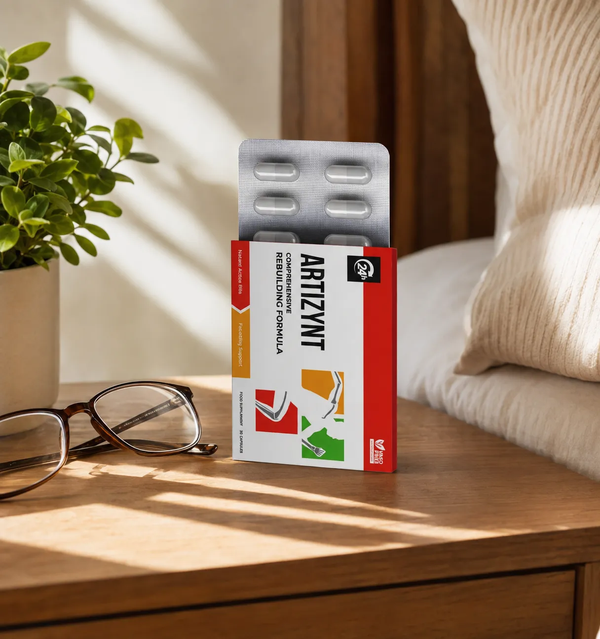 ArtiZynt Capsules Full price + — Verpackung im Alltag