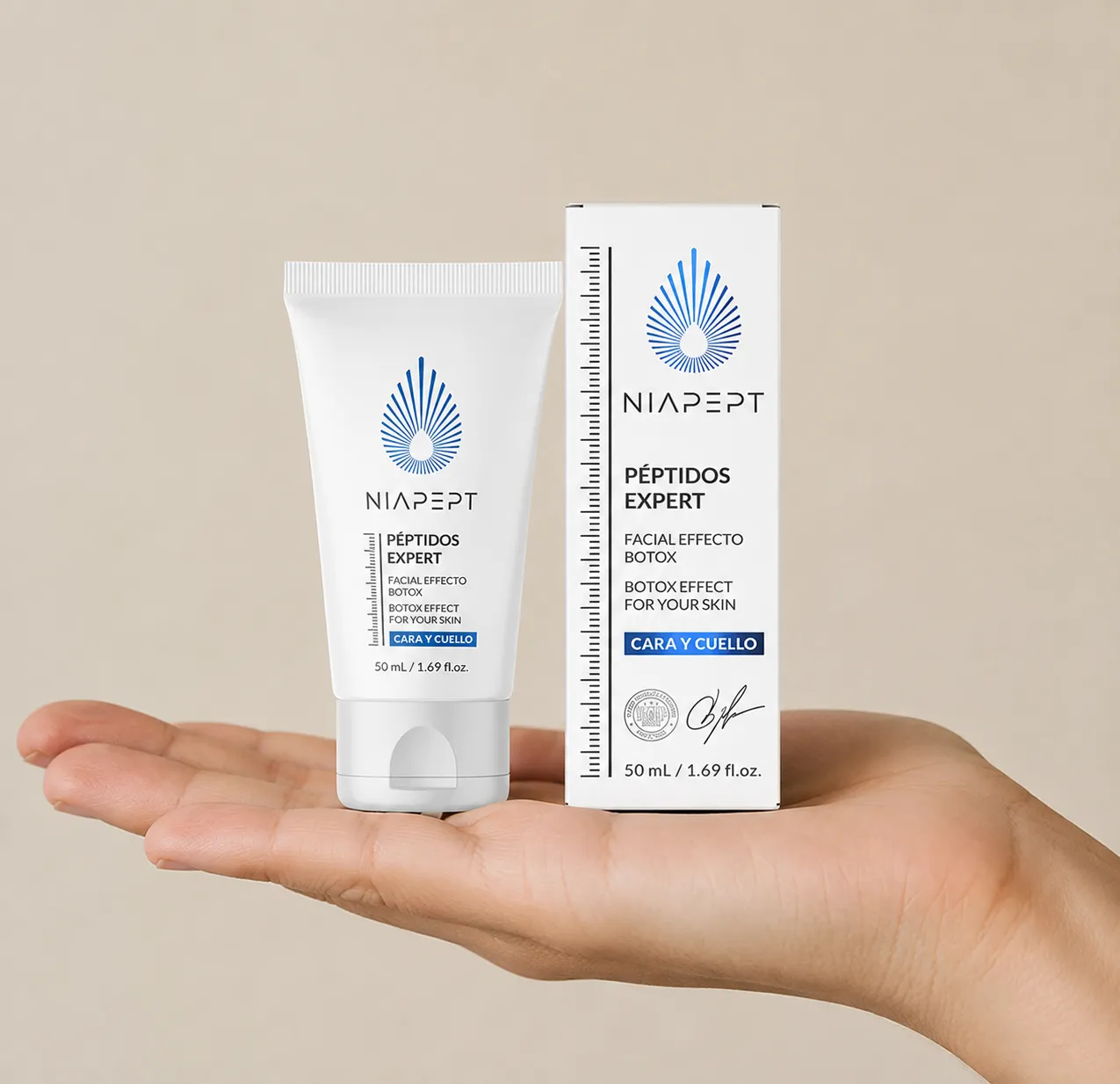 Niapept — Verpackung in der Hand