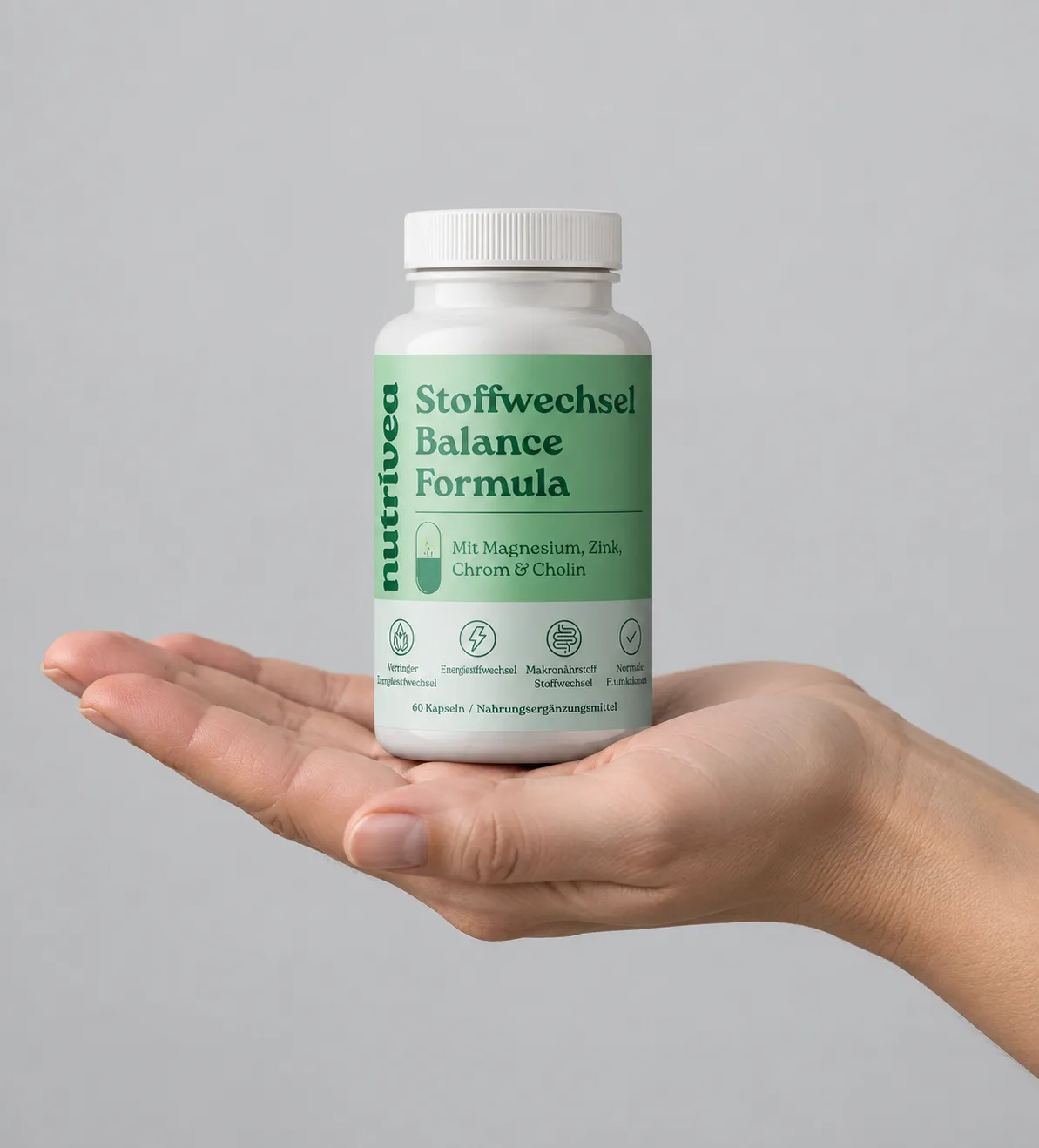 Nutrivea — Verpackung in der Hand