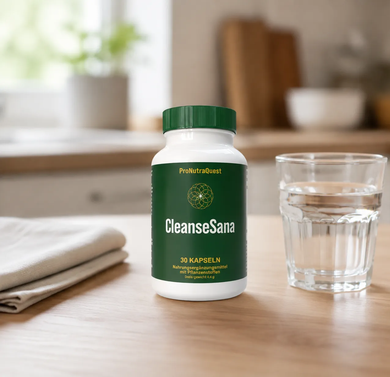 CleanseSana — Verpackung im Alltag