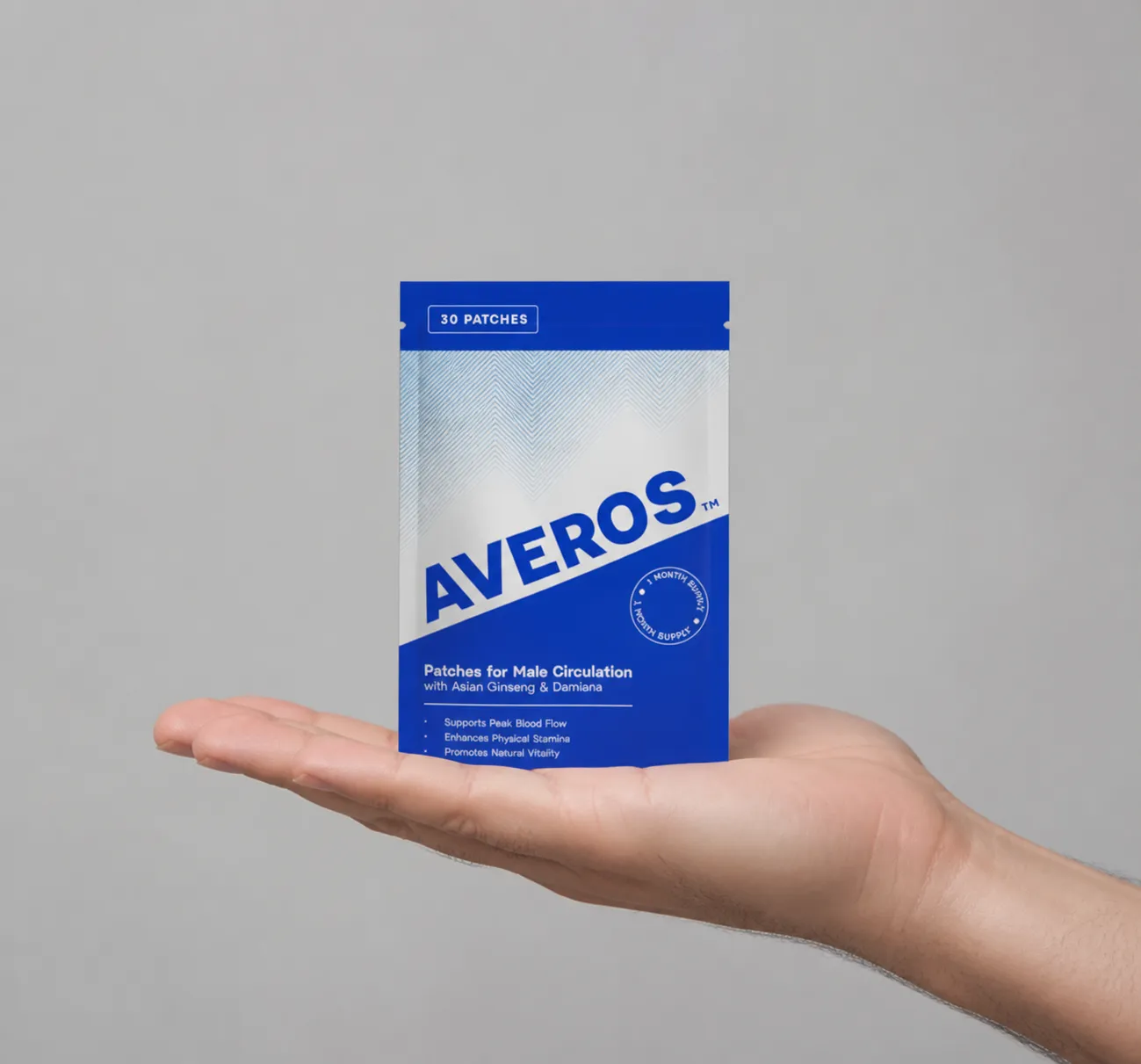 AVEROS — Verpackung in der Hand