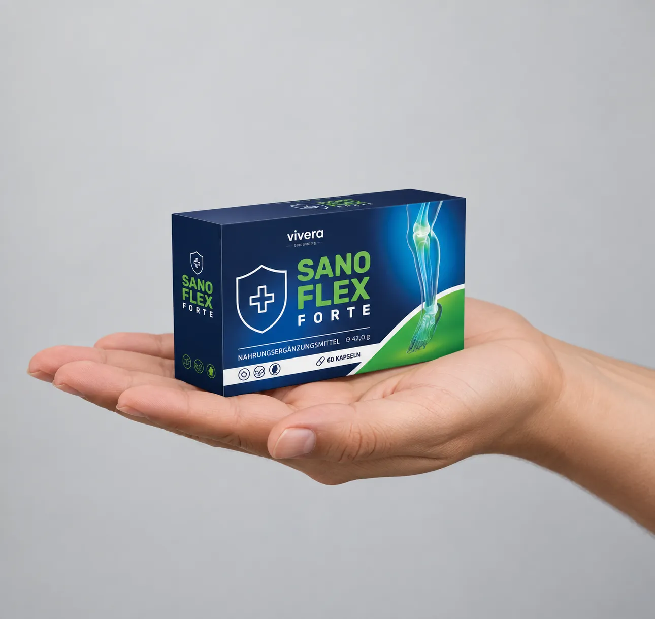 SANOFLEX — Verpackung in der Hand