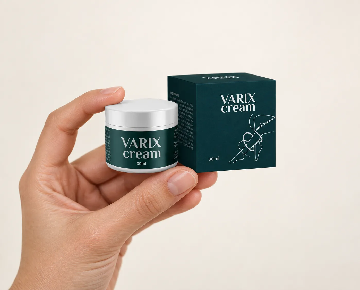 Varix cream — Verpackung in der Hand