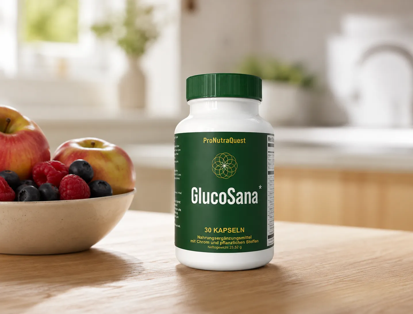 GlucoSana — Verpackung im Alltag