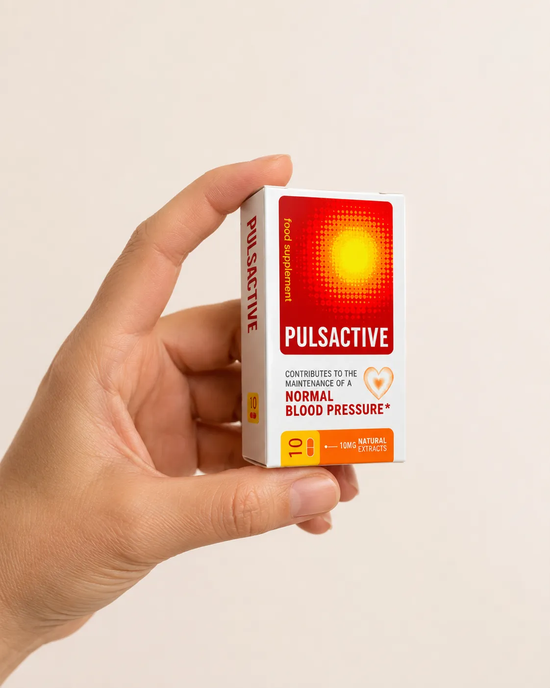 Pulsactive — Verpackung in der Hand