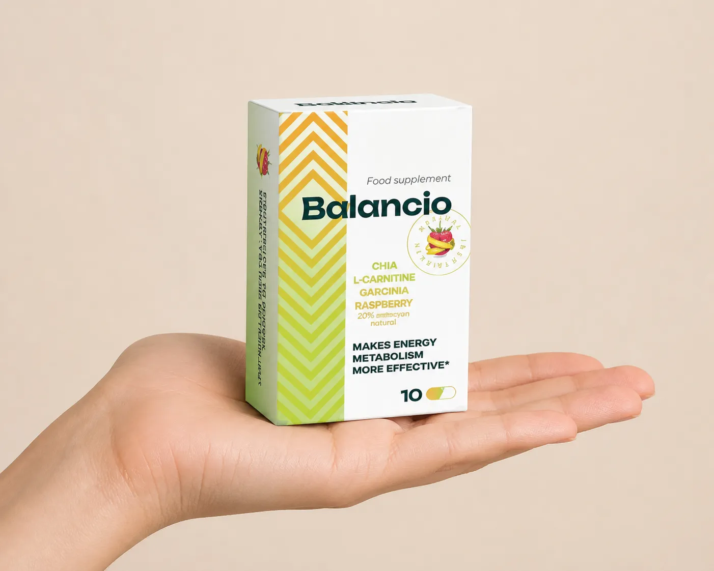 Balancio — Verpackung in der Hand