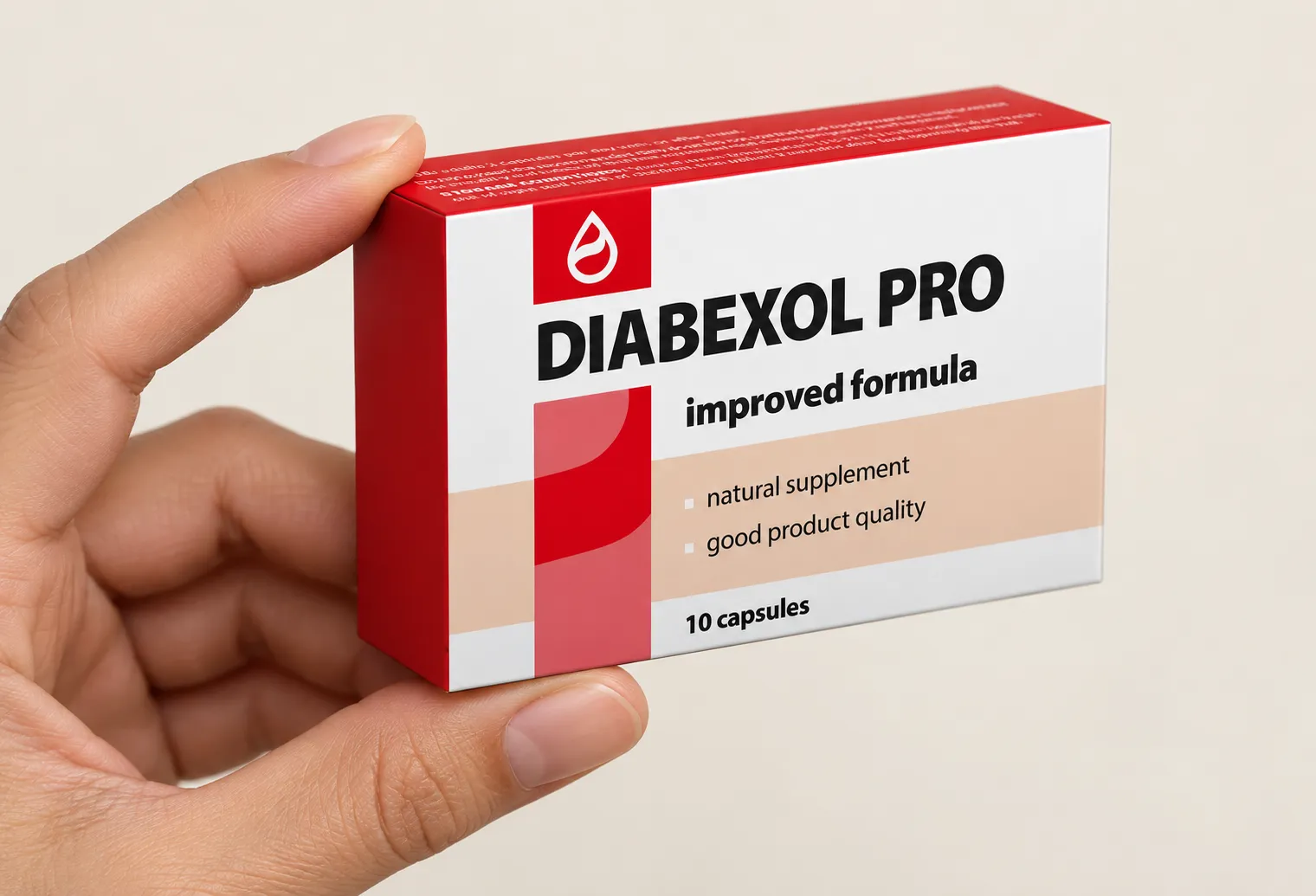 Diabexol Pro — Verpackung in der Hand